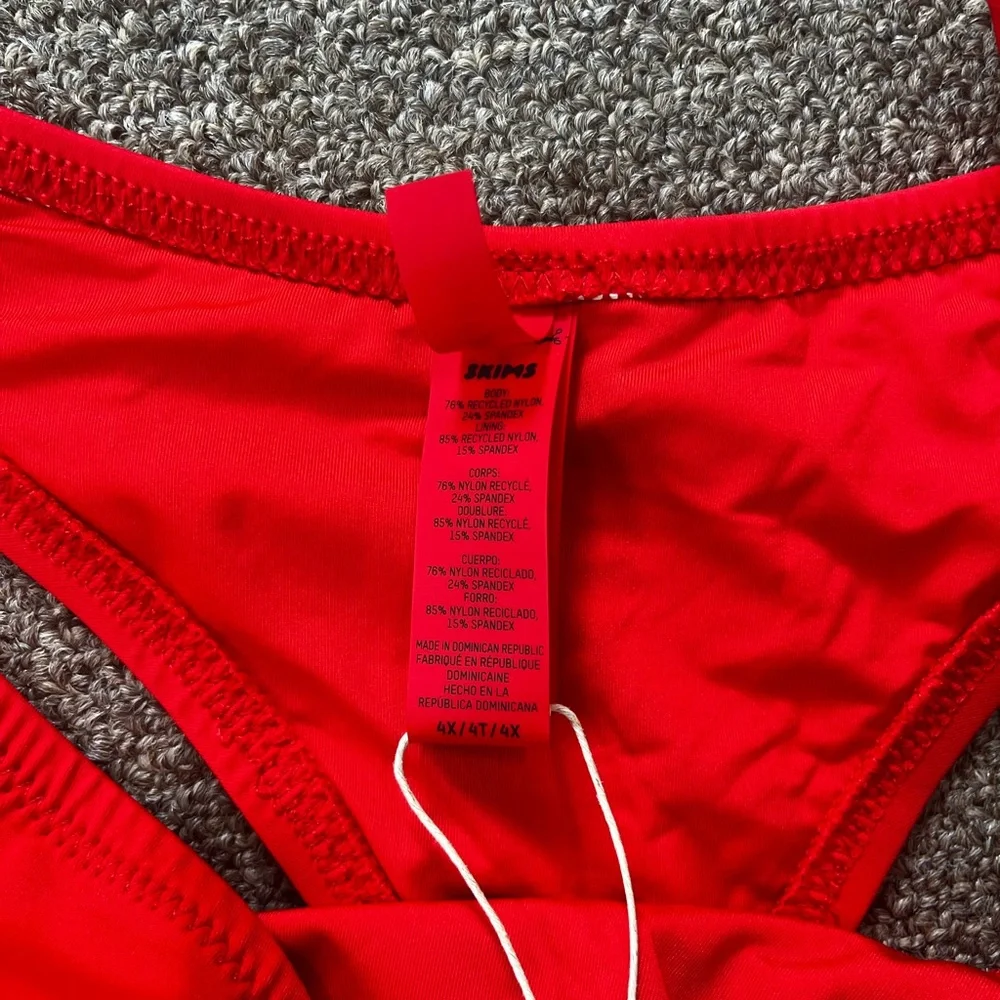 NWT Skims Ruby‎ Red Thong Bikini Bottom Size 4x